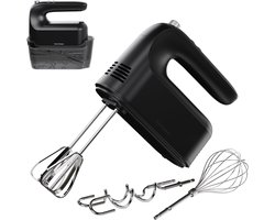 Handmixer 400W - 9 snelheden - Turbofunctie - Opberghouder - Deeghaken - Zwart - Vivid Green