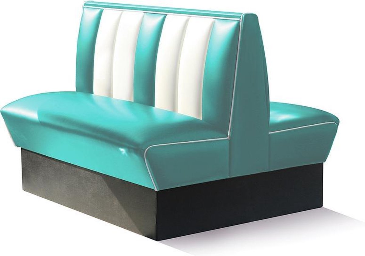 Bel Air Dinerbank Double Booth HW-120DB Turquoise - Bel Air