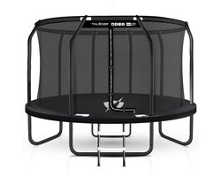 Thunder Trampoline 366 cm – Ronde Tuintrampoline – Max. 150 kg – Met Ladder – Zwart