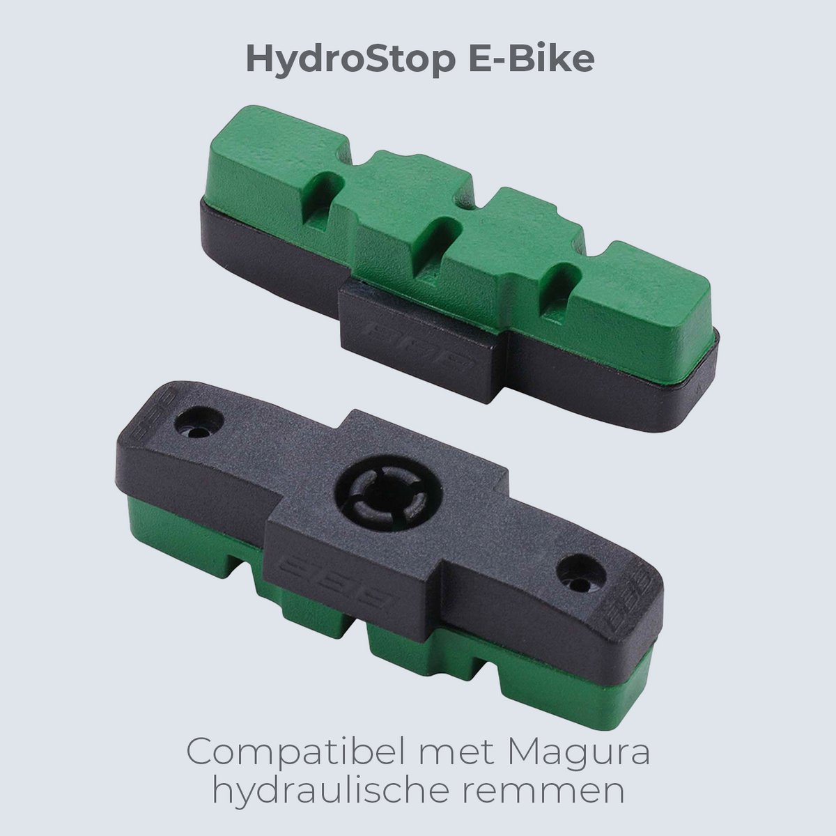 BBB Cycling Remblokjes Elektrische Fiets - HydroStop - Velgrem - Compatibel met Stadsfiets, E-bike & Mountainbike - Magura Remblokken - Groen - BBS-09E – foto 2