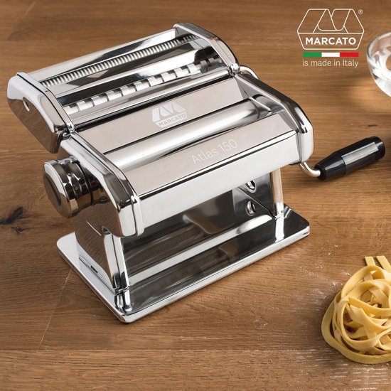 Zelfgemaakte pastamachine voor lasagne, fettuccine en tagliolini - Verchroomd staal, 150 mm breed van Marcato — afbeelding 4
