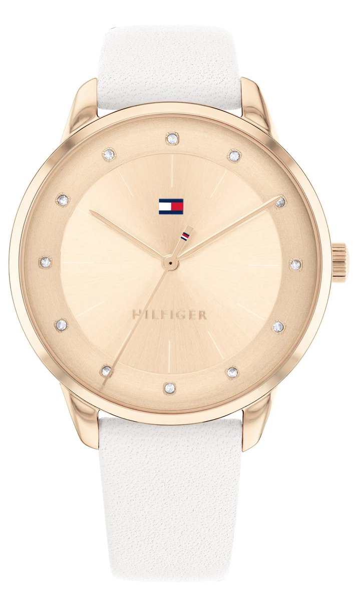 Tommy Hilfiger Paige 1782543 Horloge - Leer - Wit - Ø 36 mm