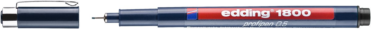 Fineliner edding 1800 0.5mm zwart | 10 stuks