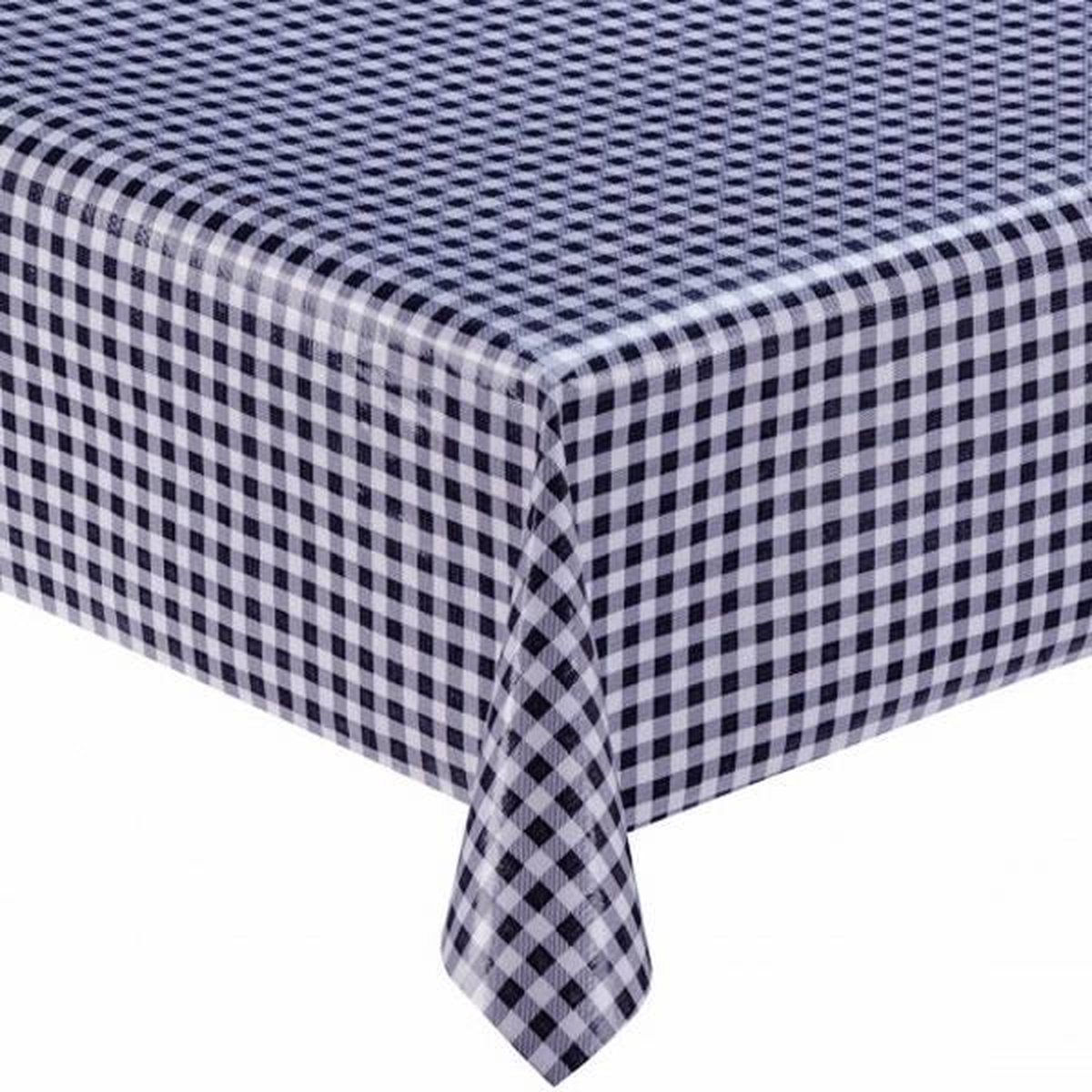 Mexicaans Tafelzeil Ruitje - 120 x 250 cm - Donkerblauw marine