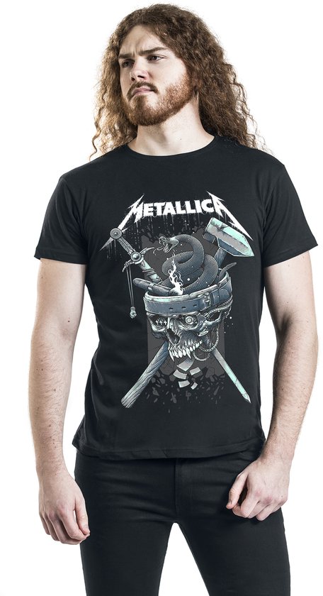Tshirt Homme Metallica -XL- History White Logo Zwart