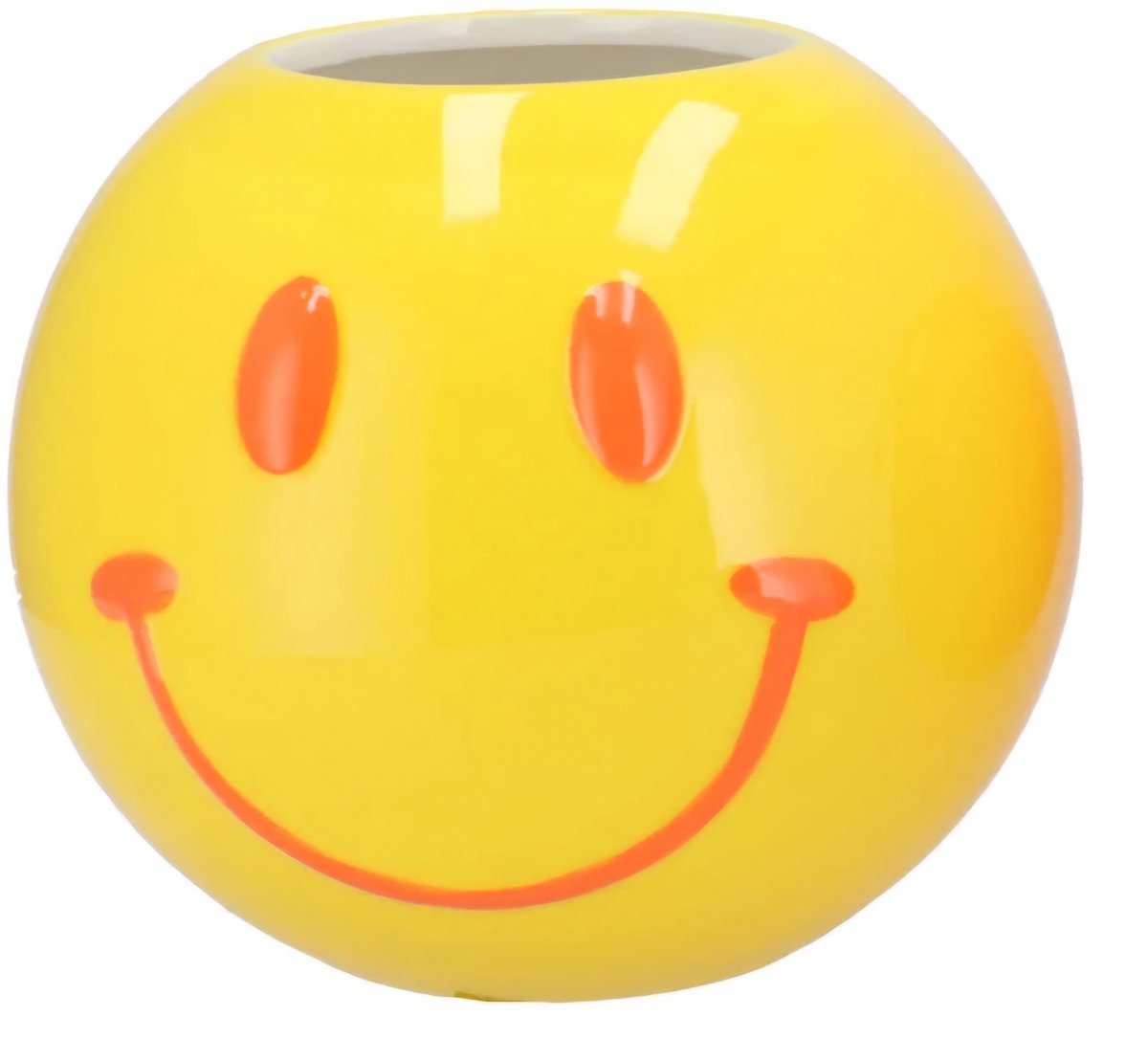 Smiley dutch yellow vaas 15x15x12cm