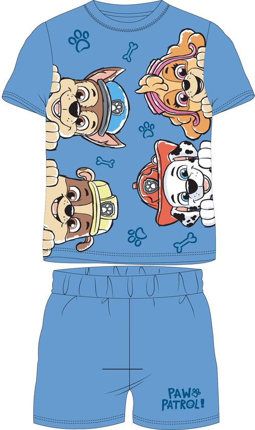 Short/pyjama Paw ' Patrouille Friends en coton bleu brillant taille 104