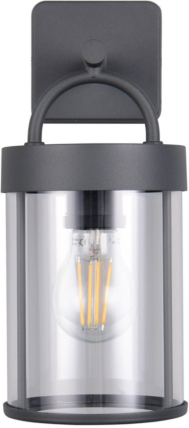 REALITY ALMERIA - Wandlamp - Antraciet - excl. 1x E27 4 W - Wandmontage - Buitenverlichting - IP44