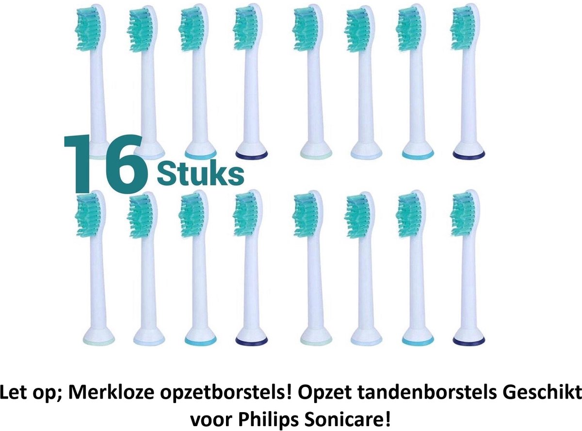 Opzet tandenborstels Geschikt voor Philips Sonicare P-HX-6014 | Universele opzetborstels | Electric Toothbrush Heads | 16 stuks.