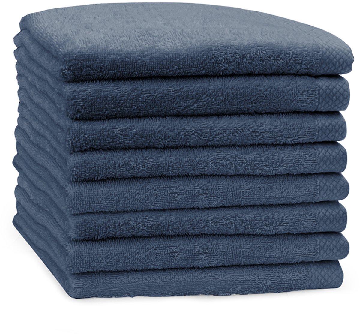 Eleganzzz Handdoeken Set - Set van 8 - Badhanddoeken 70x140cm - Badlakens - Handdoek - 420 gr/m2 - 100% Katoen - ocean blue