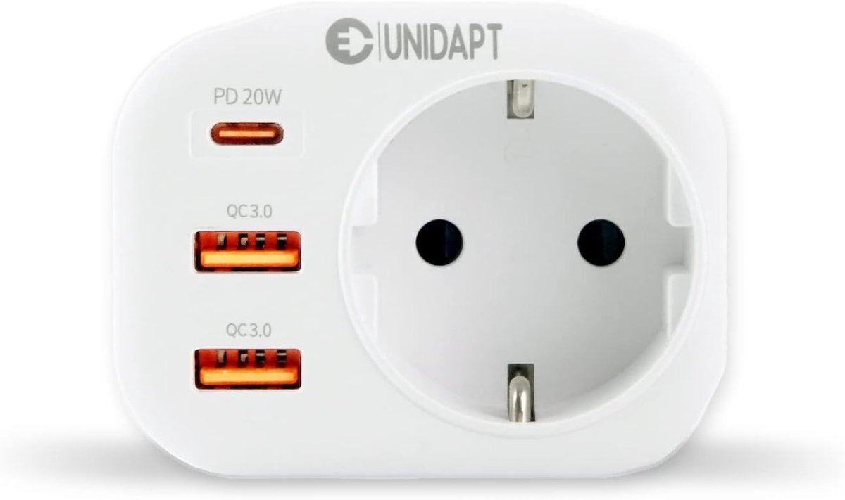 5-in-1 USB Multi-plug Adapter met Snelladen en Kinderslot