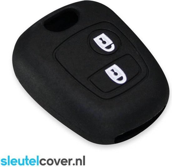 Autosleutel Hoesje geschikt voor Peugeot - SleutelCover - Silicone Autosleutel Cover - Sleutelhoesje Zwart