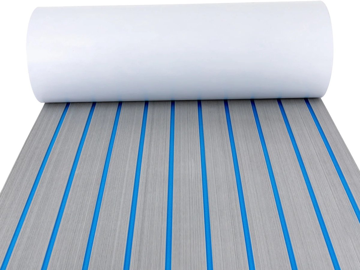Boot Vloer - Eva Foam - Antislip - Zelfklevend - Aanpasbaar - Duurzaam - Onderhoudsvriendelijk - 240 x 60cm - Grijs