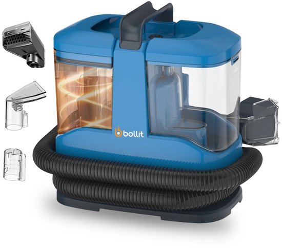 BOLLIT Vlekkenreiniger Compact - Tapijtreiniger - Zetelreiniger - Bank Reiniger Machine - Meubelreiniger - 3 Opzetstukken
