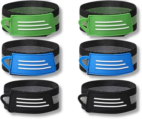 Lot de 3x2 Pièces CLASSEURS/PROTECTEURS DE PANTALON pour cyclisme, avec ÉLASTIQUE, Dimensions 3.5CMX30CM MIX ALÉATOIRE