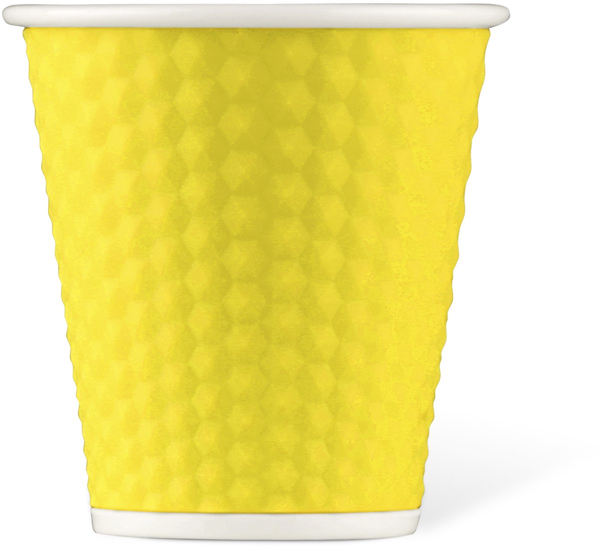 Les Artistes Paris Beker porselein 180ml - met siliconen grip honingraat - Yellow Glossy - LP-A1128