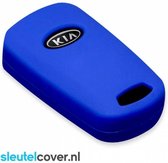 Autosleutel Hoesje geschikt voor Kia - SleutelCover - Silicone Autosleutel Cover - Sleutelhoesje Blauw