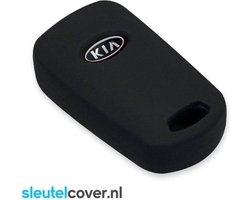 Autosleutel Hoesje geschikt voor Kia - SleutelCover - Silicone Autosleutel Cover - Sleutelhoesje Zwart