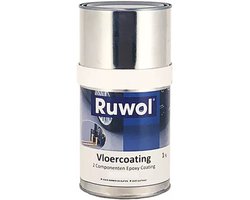Ruwol 2K Epoxy Vloercoating RAL 7035 1 kg - Vloerverf - 3 populaire kleuren - Garagevloer Coating - Slijtvast, naadloos en vloeistofdicht - Eenvoudig Schoon te maken - 2 componenten verf