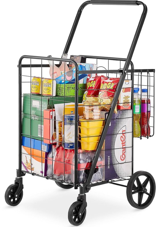 Boodschappentrolleys,Klimmende Winkelwagen Laadkar Kleine Kar Opvouwbare Trolley Auto Bagage Trolley Supermarkt Draagbare Huishoudelijke Aanhanger,Gras Groen multifunctioneel
