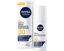 NIVEA MEN Sensitive Dagelijkse Beschermende Hydraterende Crème SPF30 - Gezichtscreme mannen -…
