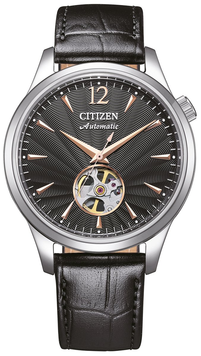 Citizen NH9131-14E Horloge - Leer - Zwart - Ø 40 mm