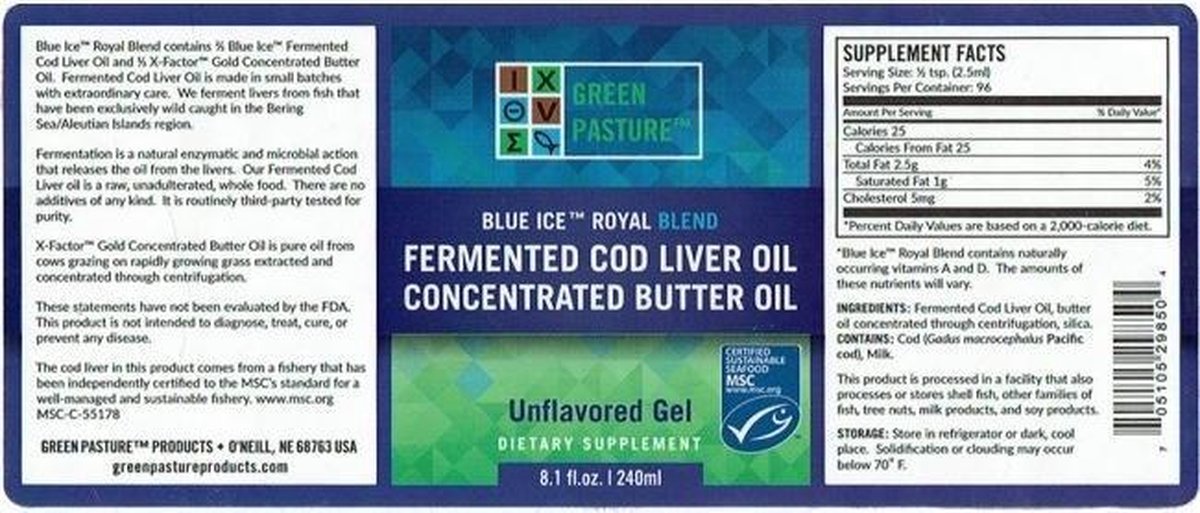 Bol Com Green Pasture S Green Pasture Gefermenteerde Levertraan Boter Olie Reguliere Smaak