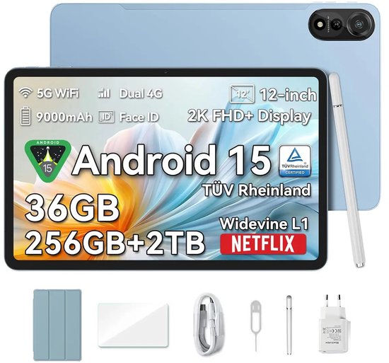Blackview Mega 2 Android 15 Tablet - 4G LTE+WiFi - 12 Inch - 36(12+24 ...