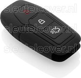 Autosleutel Hoesje geschikt voor Ford - SleutelCover - Silicone Autosleutel Cover - Sleutelhoesje Zwart