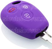 Autosleutel Hoesje geschikt voor Dacia - SleutelCover - Silicone Autosleutel Cover - Sleutelhoesje Paars