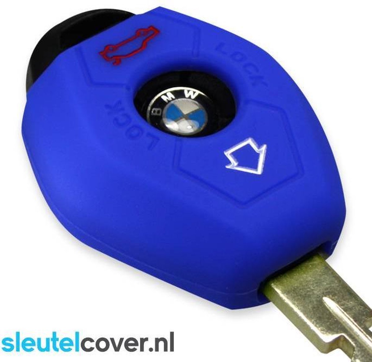 Autosleutel Hoesje geschikt voor BMW - SleutelCover - Silicone Autosleutel Cover - Sleutelhoesje Blauw
