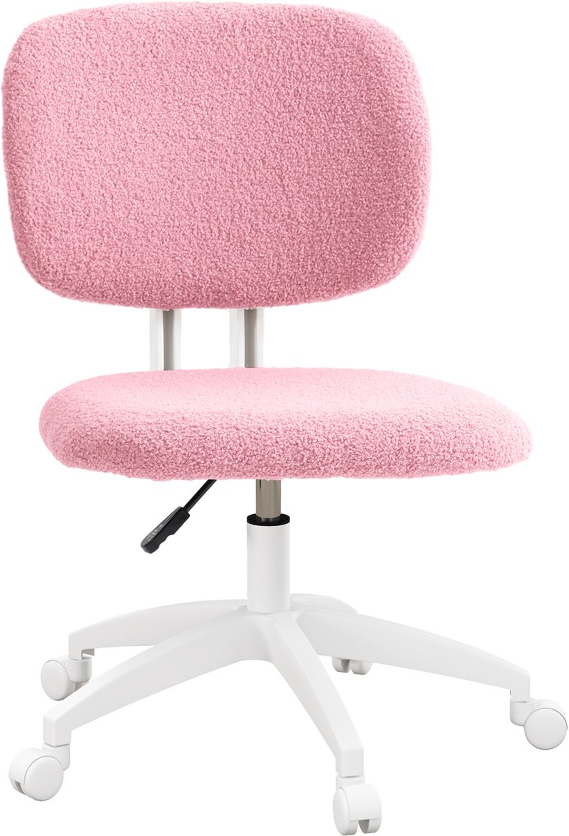 Vinsetto bureaustoel - hoogteverstelbaar - met bekleding - roze - Vinsetto - €59,90