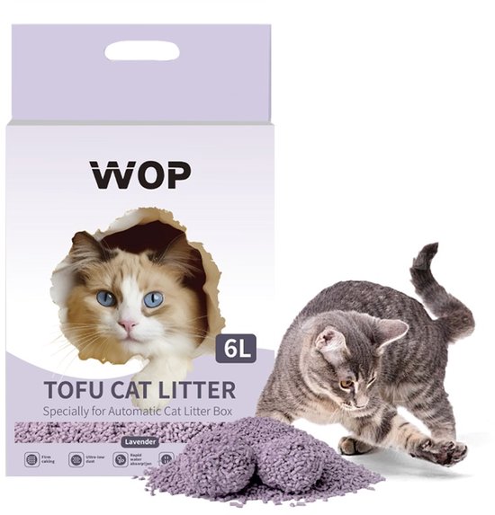 TOFU kattenbakvulling - Lavendel - Kattoilet - 6L - 2.5KG
