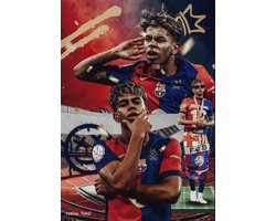 foto van Lamine Yamal' Collage FC Barcelona Poster Ingelijst