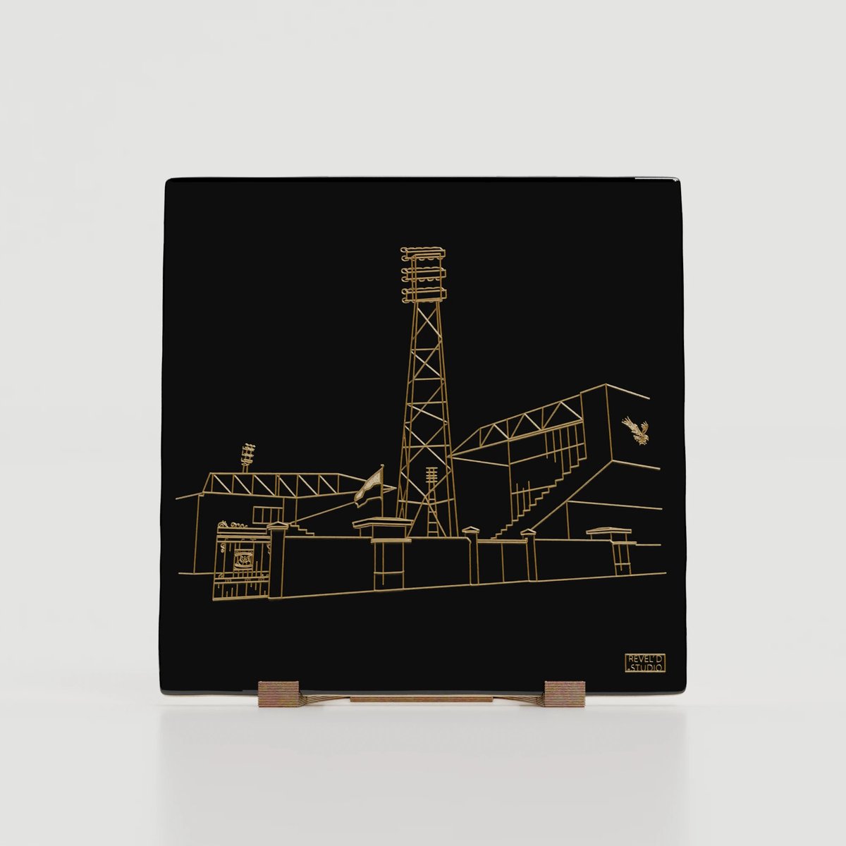 Adelaarshorst - Deventer - Tegel (3D-Print) inclusief houder - Go Ahead Eagles