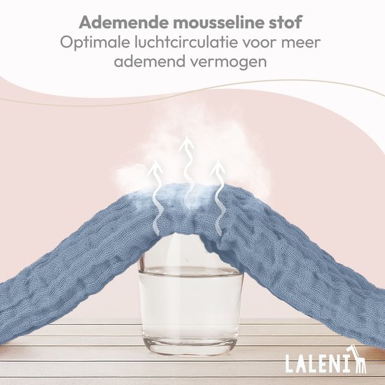 Laleni Hydrofiele Doeken - 100% Katoen - Mousseline - 70x70cm - Lichtblauw - Set van 20 van Laleni — afbeelding 3