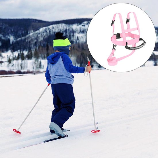 Skituigje kinderen - Kindertuigje - Verstelbaar peuterski-tuig - Met afneembare lijn - Met handvat - Snel los te maken ski-tuigtrainer voor kinderen - Ski-lijn - Geschikt voor schaatsen, skate boarden en snow boarden van Alpengaudi — afbeelding 4