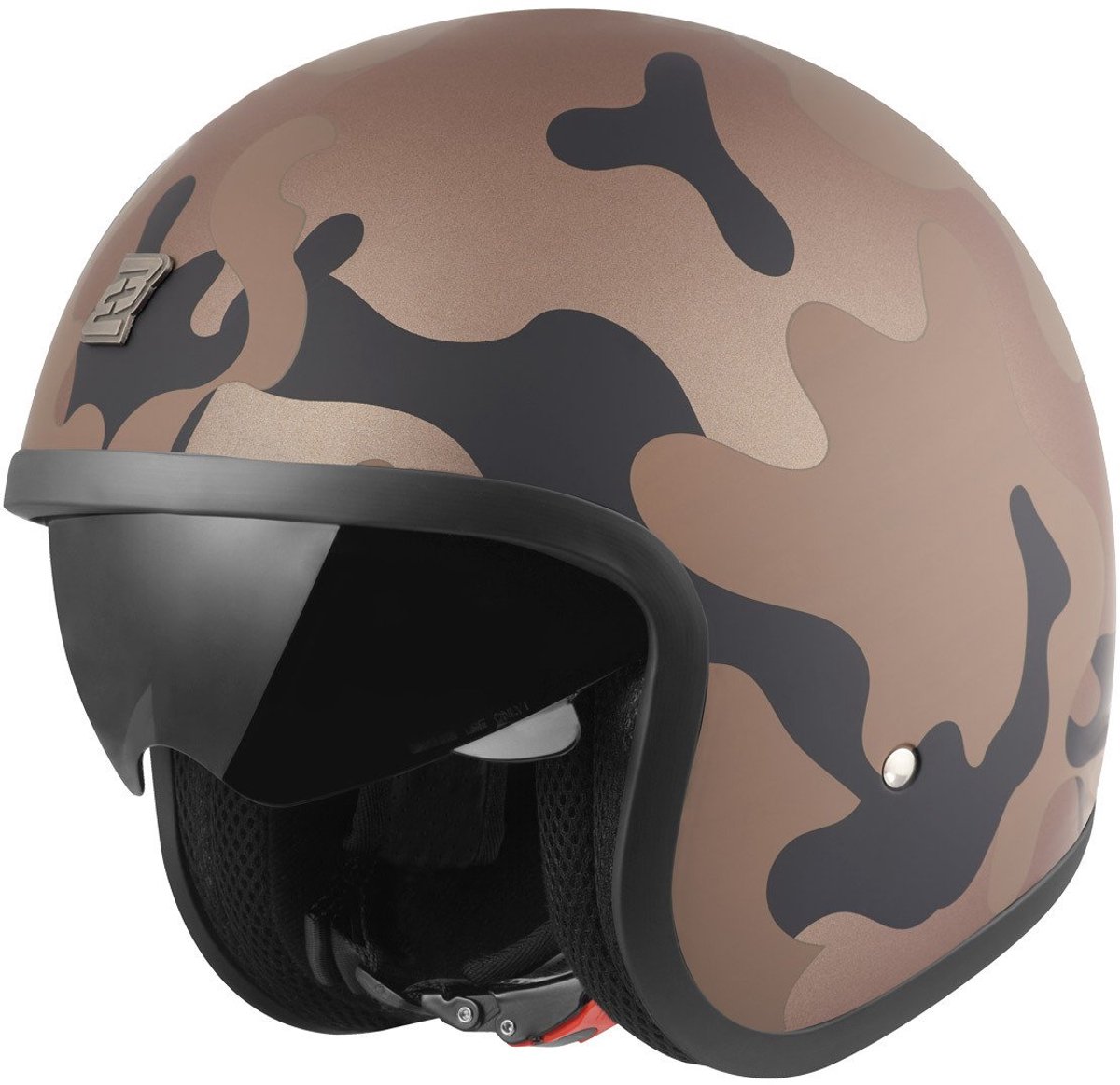Bogotto V537 Camo Bruin Jethelm - Maat L - Helm