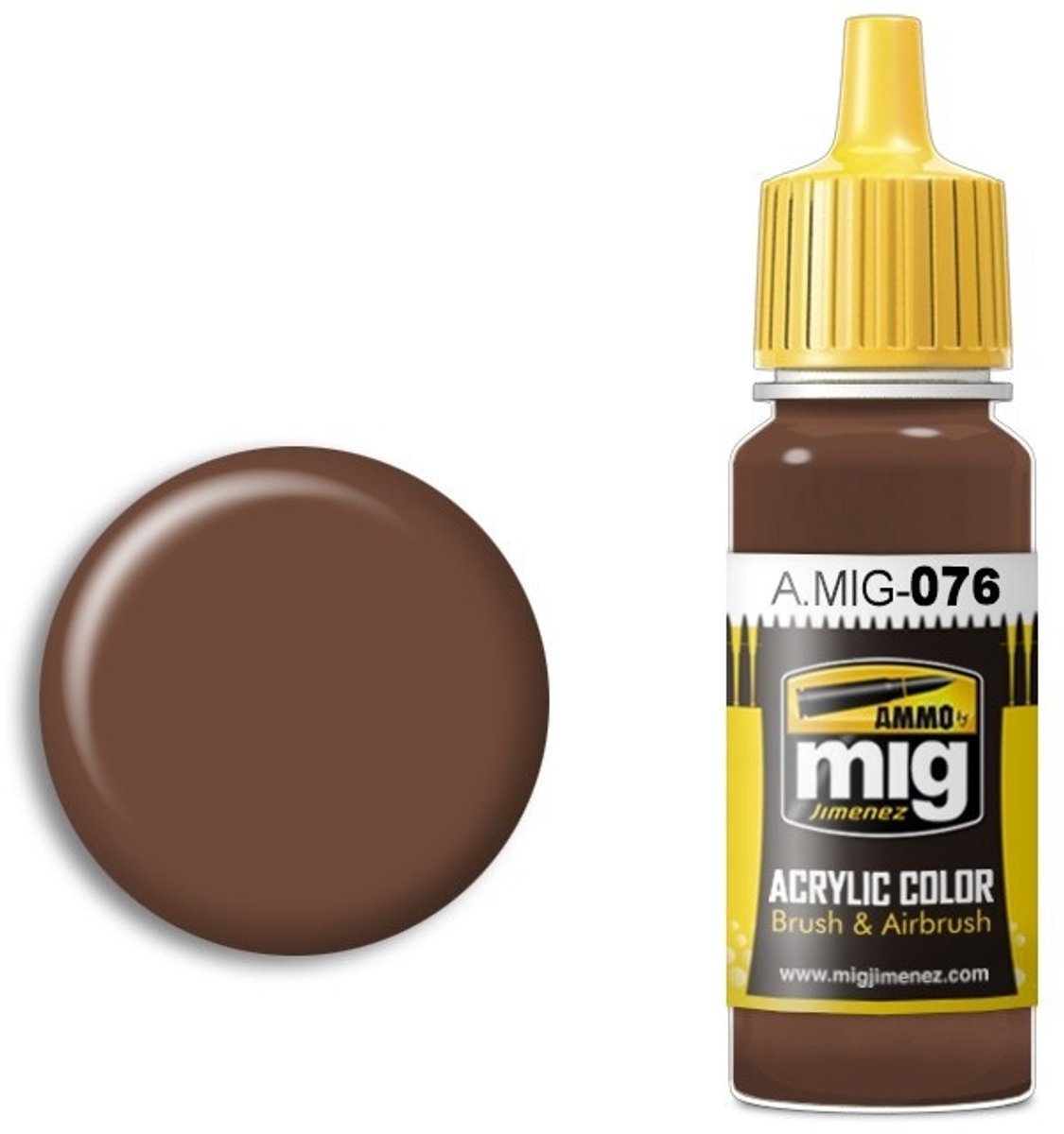 AMMO by Mig Jimenez Hobbyverf Acrylverf - MIG 0076 Brown Soil - Acryl Verf flesje - 17 ml