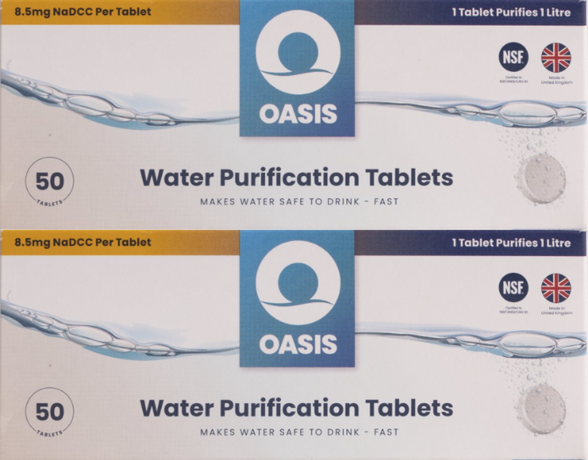 Oasis - Waterzuiveringstabletten - 2X50 stuks