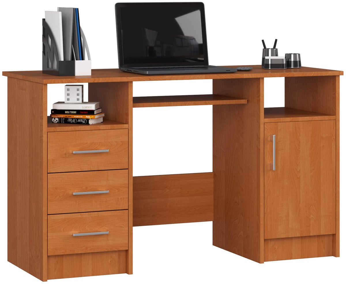 Bureau ANA met 3 Laden / Computerbureau / Computer Tafel / Bureautafel / Els / 124 x 77 x 52 cm