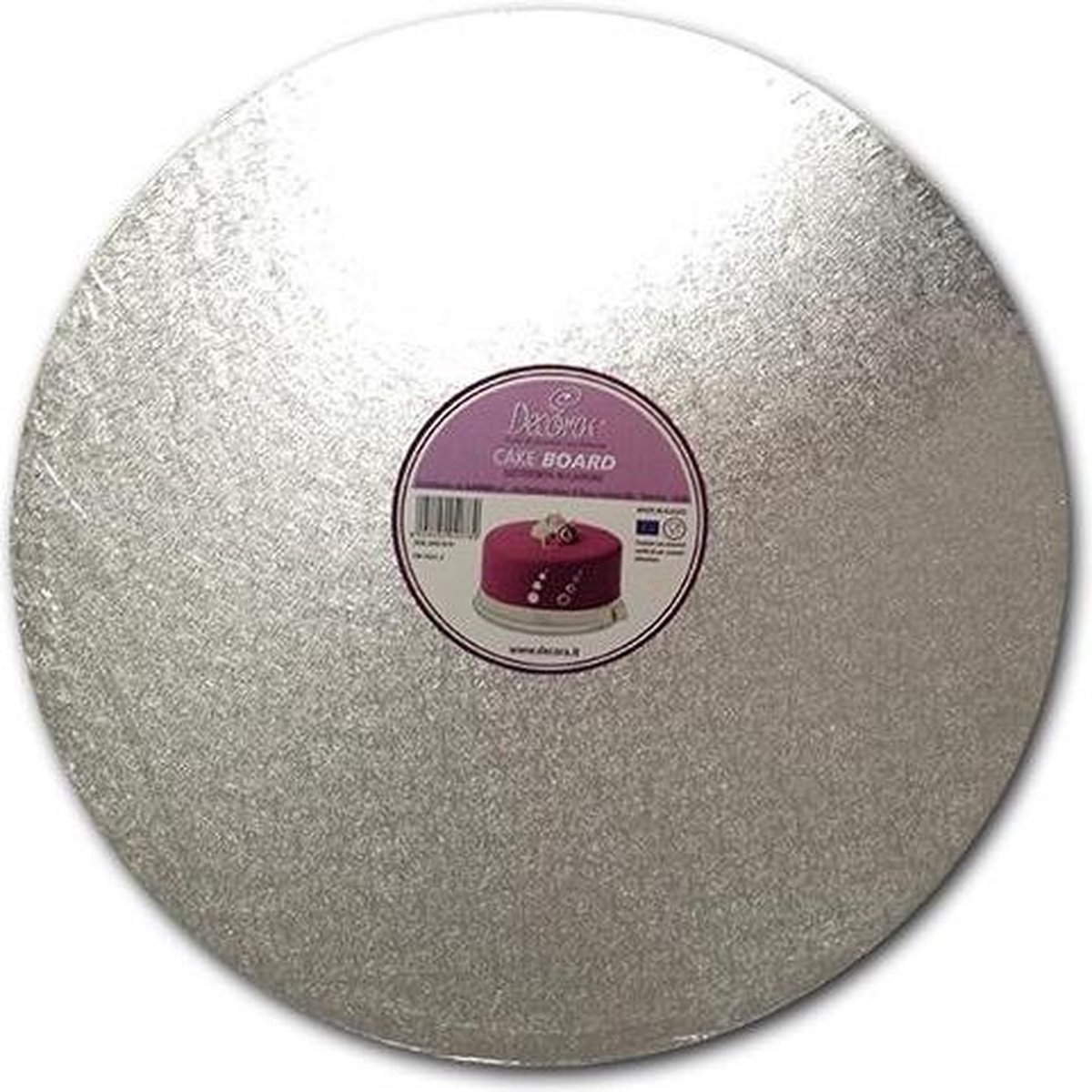 Cakeboard 1.2cm hoog - rond 45cm - Decora
