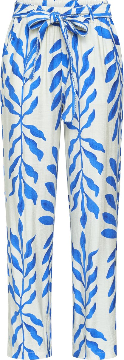 SISTERS POINT Ella-pa43 - Dames Broek - Cream/cobalt - Maat S
