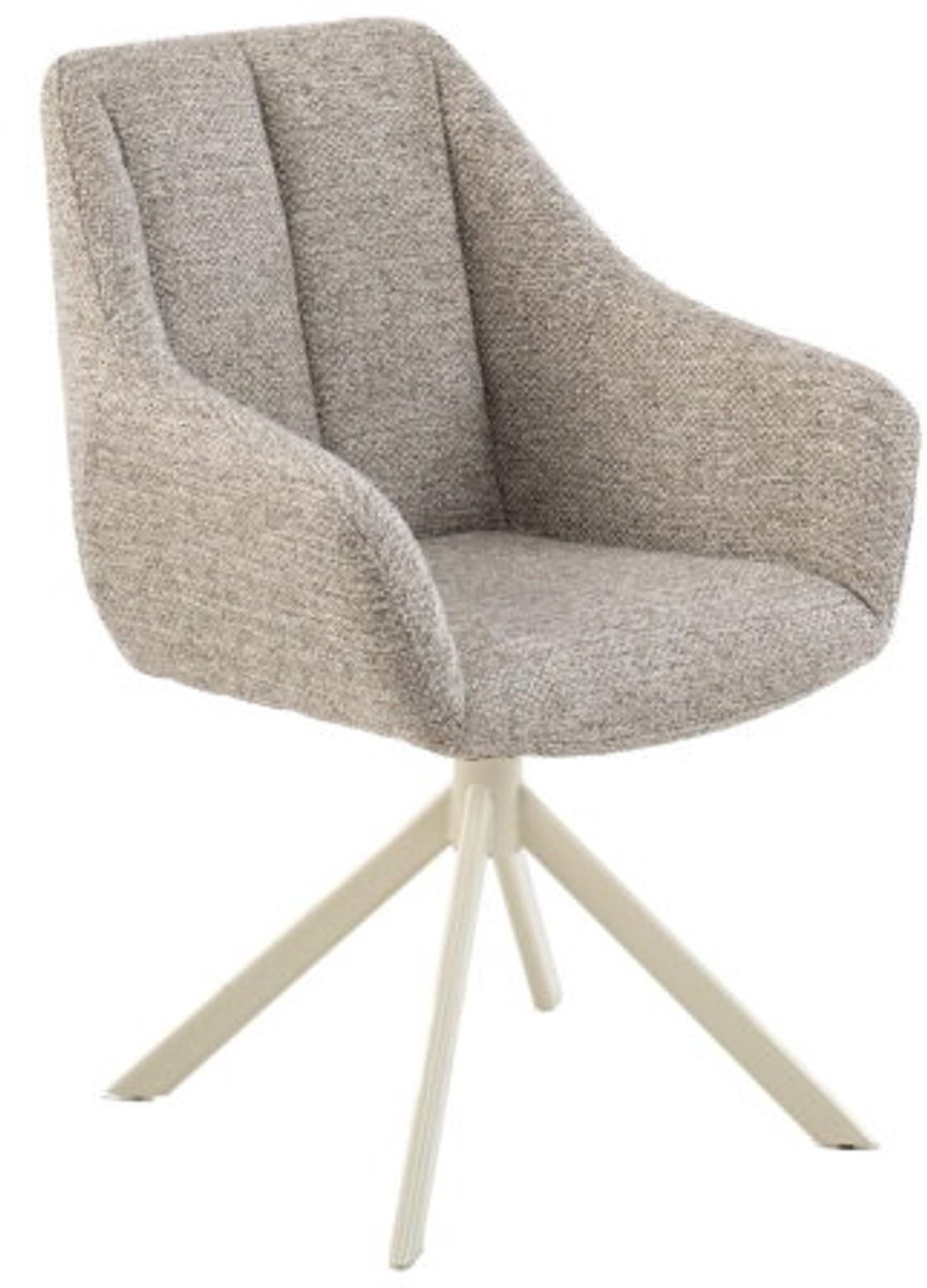 Eetkamerstoel Madrid poot Venus draaibaar Beige - Be great nature 01