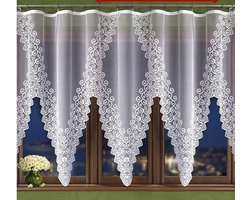 Wisan- Nenufar - jacquard vitrage- Gordijn 440x180 cm - jacquardvitrage- curtains - Jacquardgordijnen- wit- 440 x 180 cm
