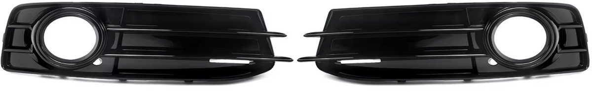 Voorbumper - Voor Audi A3 8P S-Line 2009-2012 - Auto accessoires - Mistlichtgrille - Honingraat grille - Gloss Zwart