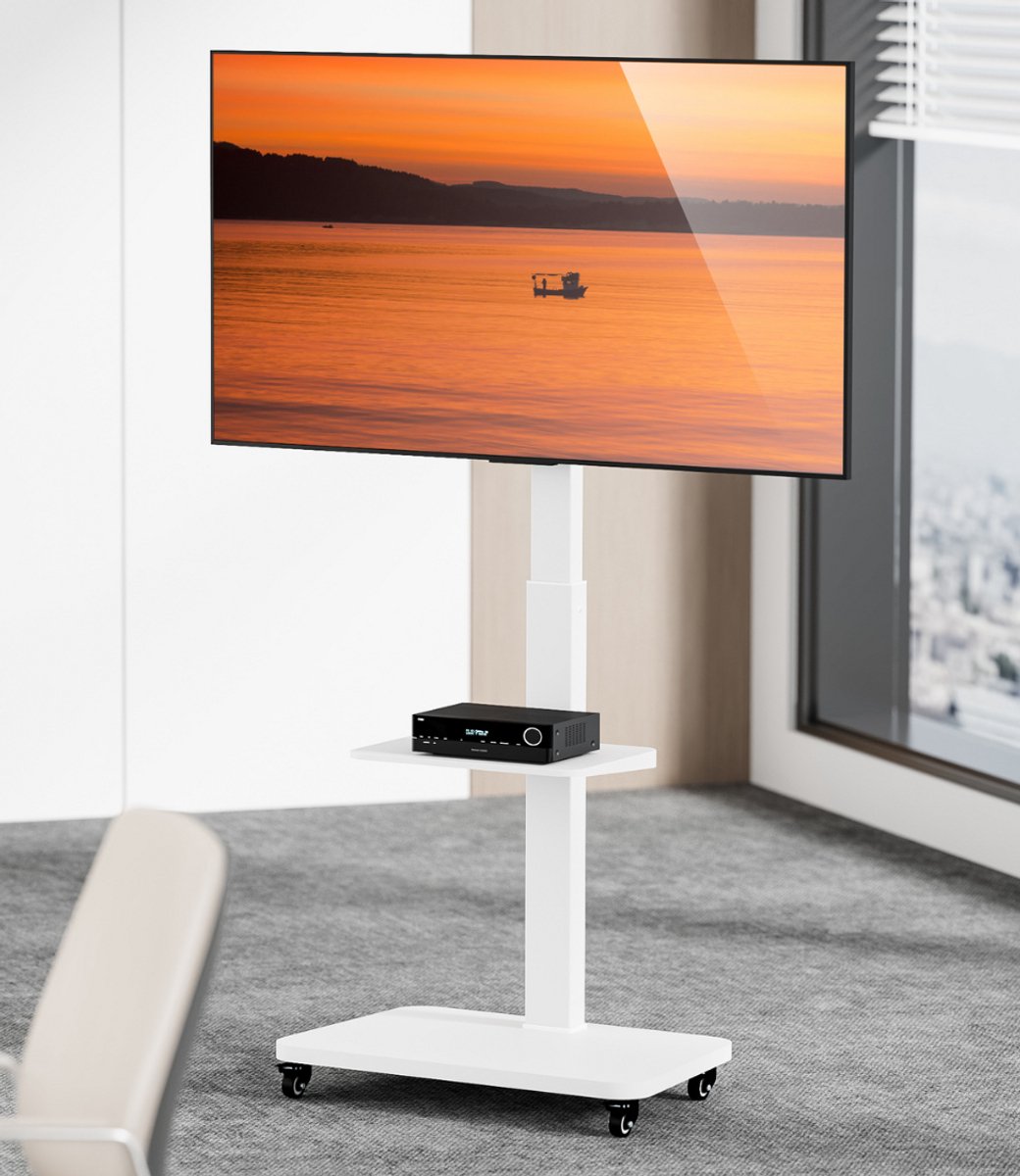 Yaheetech TV-standaard, tv-standaard, rolbaar, tv-standaard, in hoogte