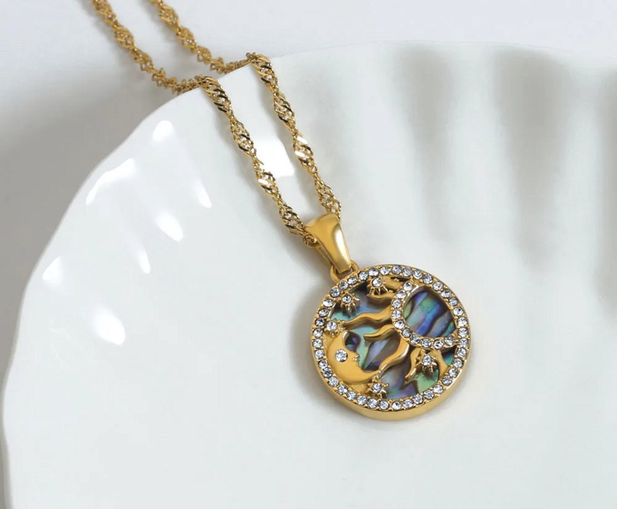 Ketting Si Amor Sieraden NDLT9101-MU Roestvrij Staal Kleur Goud