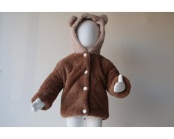 Teddy Jas Baby Bruin– Warme Teddy Coat Kinderjas – Unisex Baby Jasje – Maat 4-5 Jaar