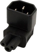 Coretek C5 - C14 voeding adapter haaks / zwart